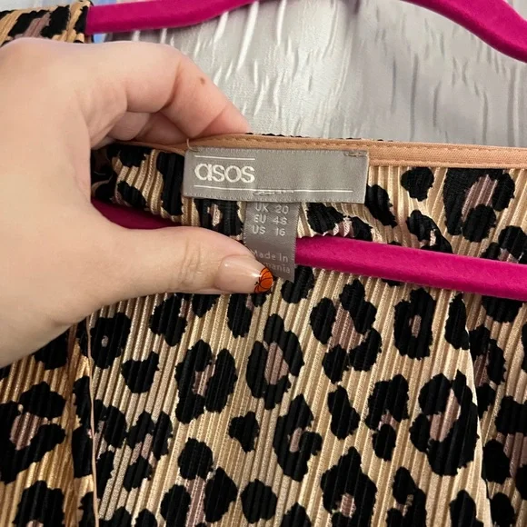 ASOS Animal Print Pleated Dress - Picture 3 of 4